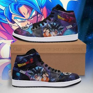 Goku Sneaker Boots J1 Galaxy Dragon Ball Z Air Jordan 1 Anime Shoes Custom Sneakers