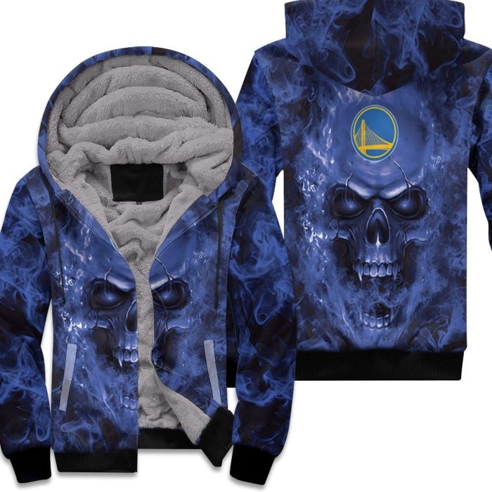 Golden State Warriors Nba Fans Skull Unisex Fleece Hoodie