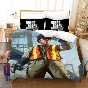 Grand Theft Auto #8 Duvet Cover Pillowcase Bedding Set Home Decor