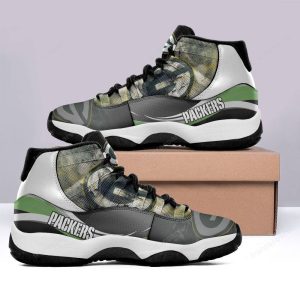 Green Bay Packers Air Jordan 11 Sneakers - High Top Basketball Shoes For Fan