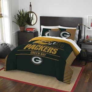 Green Bay Packers Bedding Set - 1 Duvet Cover & 2 Pillow Case