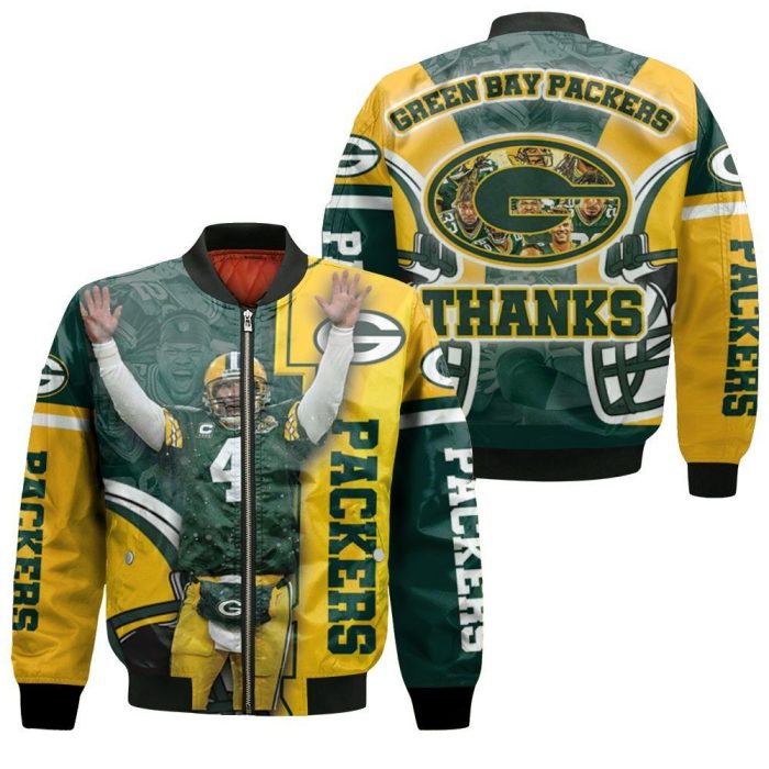 Green Bay Packers Brett Favre Thanks NFL 2020 Season Nfc North Winner Bomber Jacket