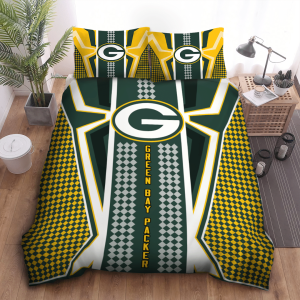 Green Bay Packers Duvet Cover Pillowcase Bedding Set