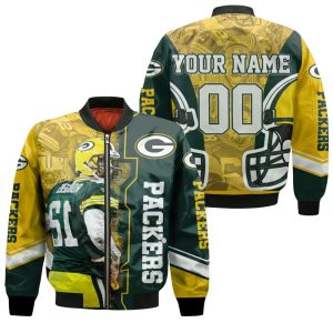 Green Bay Packers Kyler Fackrell Great Player NFL 2020 Season Champion Personalized Bomber Jacket