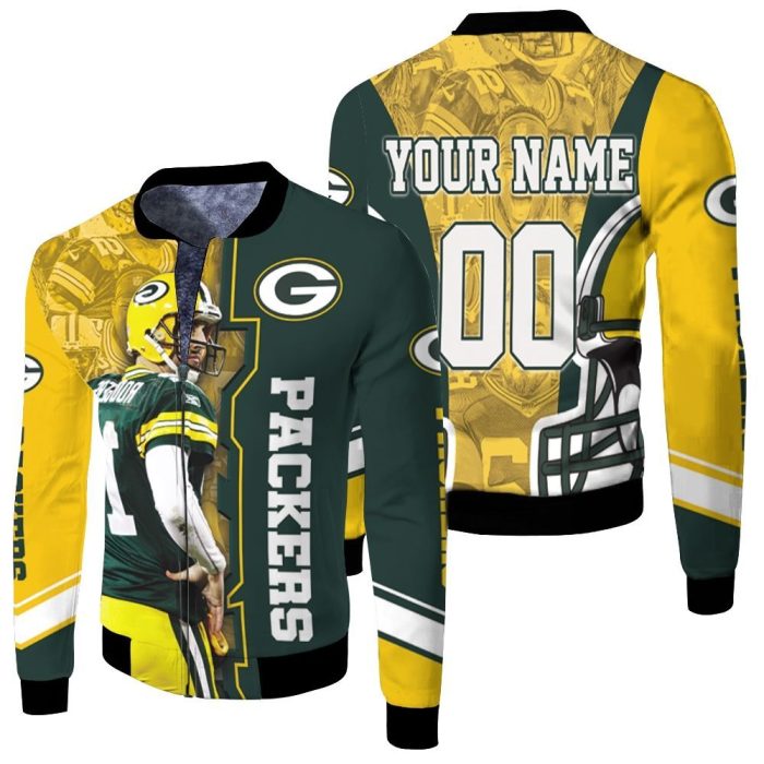 Green Bay Packers Kyler Fackrell Great Player NFL 2020 Season Champion Personalized Fleece Bomber Jacket
