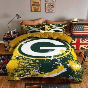 Green Bay Packers Logo 3D Printed Duvet Cover Bedding Set