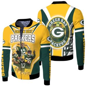 Green Bay Packers Logo Nfc North Division Champions Super Bowl 2021 Fleece Bomber Jacket
