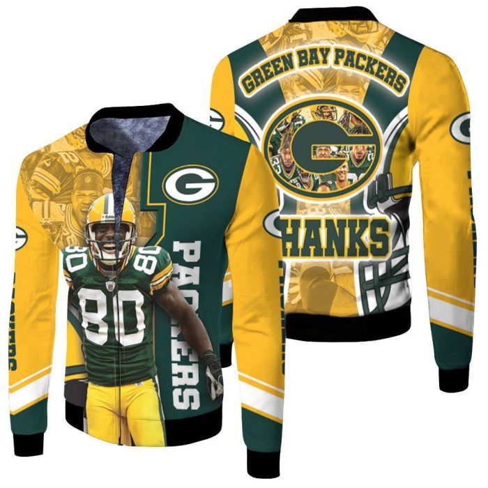 Green Bay Packers NFL 2020 Season Donald Driver Great Player Best Team Fleece Bomber Jacket