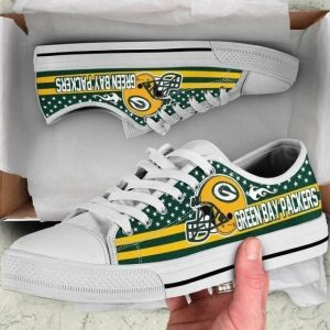 Green Bay Packers NFL Football 2 Low Top Sneakers Low Top Shoes