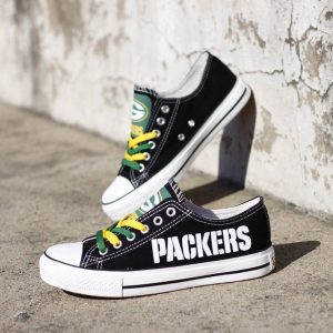 Green Bay Packers NFL Football Gift For Fans Low Top Custom Canvas Shoes