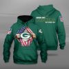 Green Bay Packers USA Patriotic Flag Green Bay Packers 75 Gift For Fan 3D T Shirt Sweater Zip Hoodie Bomber Jacket