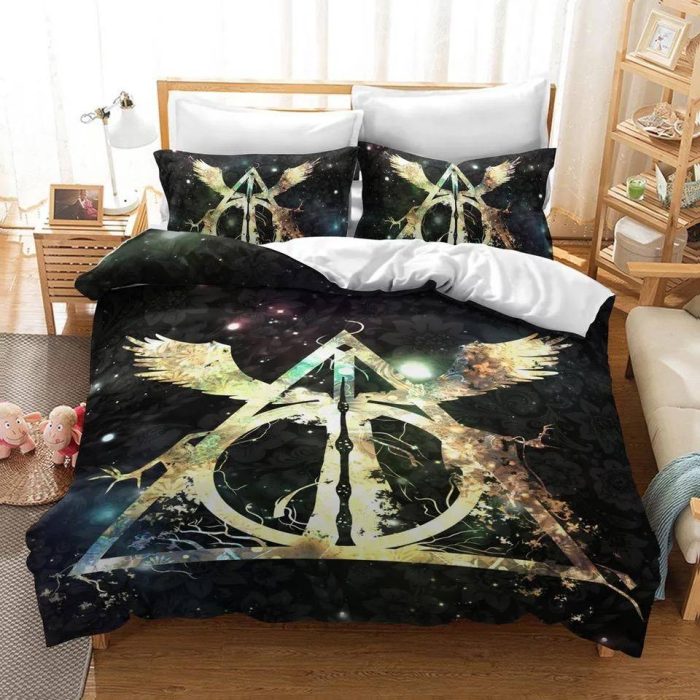 Harry Potter Gryffindor Slytherin Ravenclaw And Hufflepuff #33 Duvet Cover Pillowcase Bedding Set Home Decor