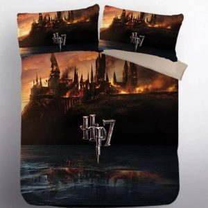 Harry Potter Hogwarts #3 Duvet Cover Pillowcase Bedding Set Home Decor