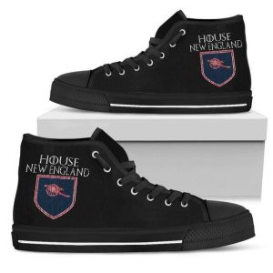 House New England Patriots NFL Custom Canvas High Top Shoes