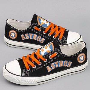 Houston Astros MLB Baseball 4 Football Gift For Fans Low Top Custom Canvas Shoes