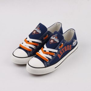 Houston Astros MLB Baseball 6 Football Gift For Fans Low Top Custom Canvas Shoes