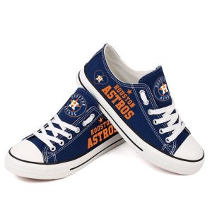 Houston Astros MLB Baseball 7 Football Gift For Fans Low Top Custom Canvas Shoes