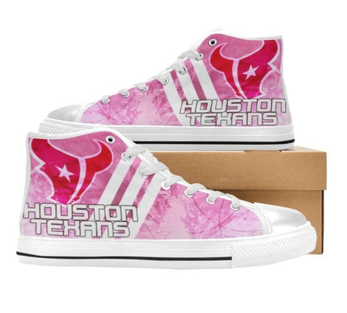 Houston Texans NFL Football 11 Custom Canvas High Top Shoes