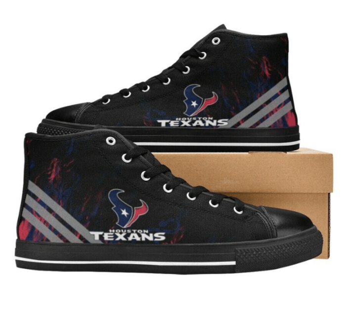 Houston Texans NFL Football 7 Custom Canvas High Top Shoes