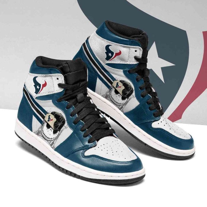 Houston Texans NFL Football Jack Skellington Air Jordan 1 Sport Custom Sneakers