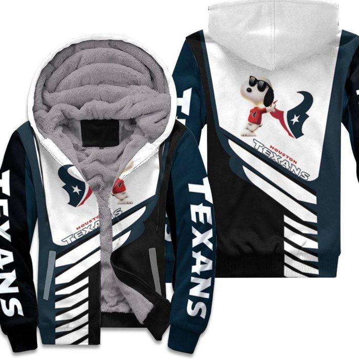 Houston Texans Snoopy 3D Unisex Fleece Hoodie