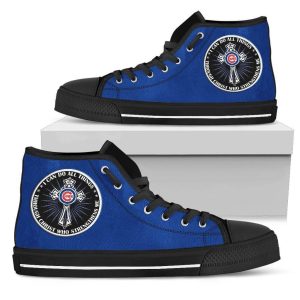 I Can Do All Things Through Christ Who Strengthens Me Chicago Cubs MLB Custom Canvas High Top Shoes