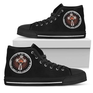 I Can Do All Things Through Christ Who Strengthens Me Cincinnati Bengals NFL Custom Canvas High Top Shoes