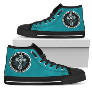 I Can Do All Things Through Christ Who Strengthens Me Miami Dolphins NFL Custom Canvas High Top Shoes