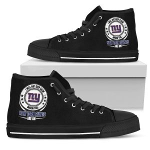 I Will Not Keep Calm Amazing Sporty New York Giants NFL Custom Canvas High Top Shoes