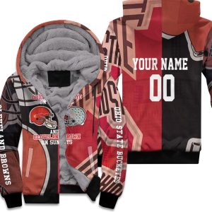 Im A Ohio State Buckeyes On Saturdays And Cleveland Browns On Sundays 3D Personalized Unisex Fleece Hoodie