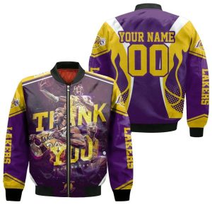 In Memories Kobe Bryant 24 Los Angeles Lakers Thank You Personalized Bomber Jacket