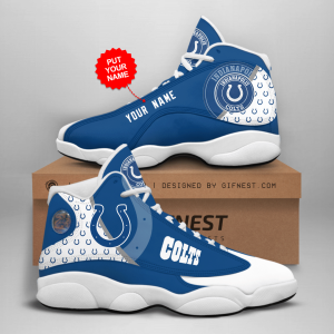 Indianapolis Colts Men'S Jordan 13 Custom Name Personalized Shoes