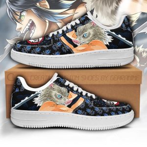 Inosuke Air Force Sneakers Custom Demon Slayer Anime Shoes Fan Pt05