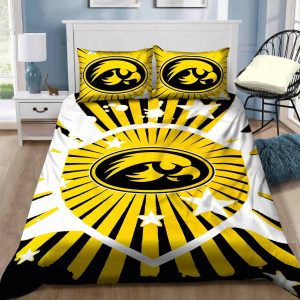 Iowa Hawkeyes Bedding Set Sleepy - 1 Duvet Cover & 2 Pillow Cases