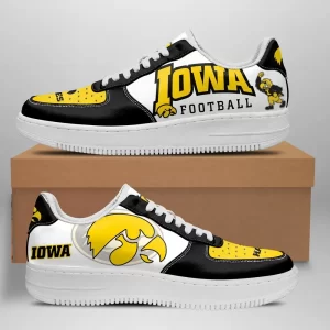 Iowa Hawkeyes Nike Air Force Shoes Unique Football Custom Sneakers