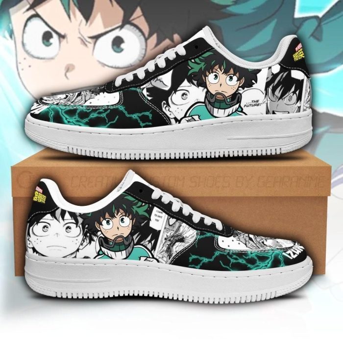 Izuku Midoriya Nike Air Force Shoes Unique Deku Custom My Hero Academia Anime Custom Sneakers