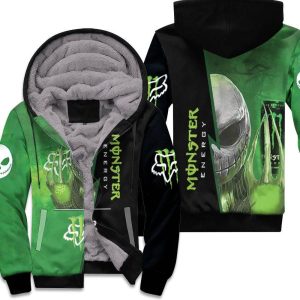 Jack Skellington Hold Monster Energy Logo 3D Unisex Fleece Hoodie