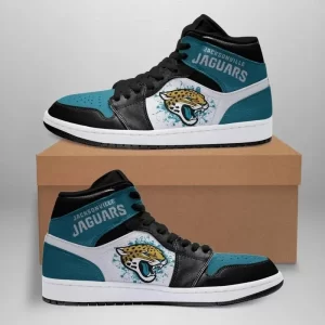 Jacksonville Jaguars 2 NFL Air Jordan 1 Sport Custom Sneakers