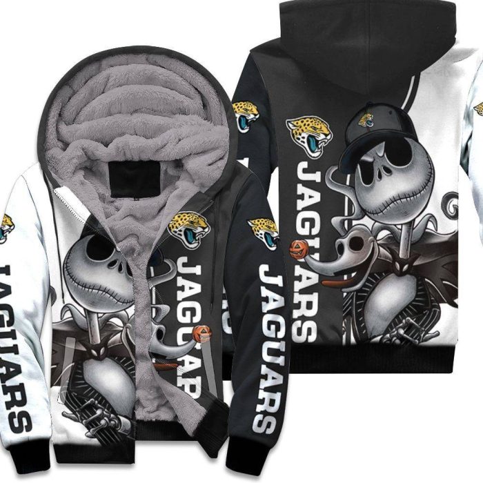 Jacksonville Jaguars Jack Skellington And Zero Unisex Fleece Hoodie