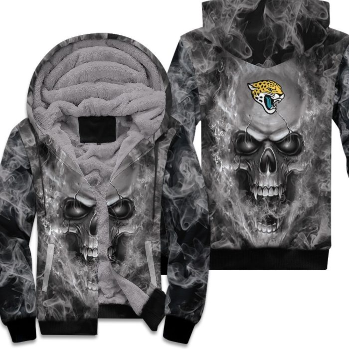 Jacksonville Jaguars Nfl Fans Skull Unisex Fleece Hoodie