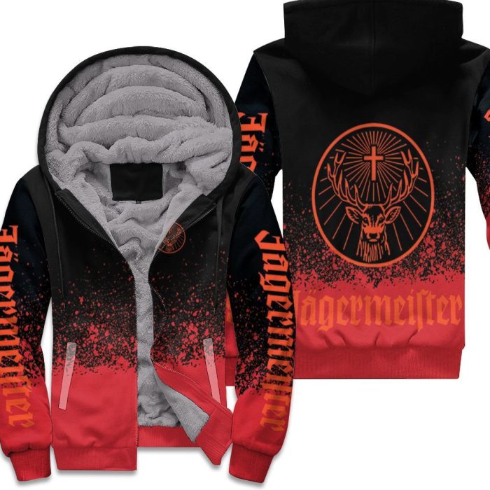 Jagermeister Logo For Alcohol Lover 3D Unisex Fleece Hoodie