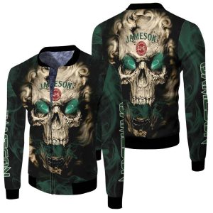 Jameson Irish Whiskey Skull 3D Fleece Bomber Jacket