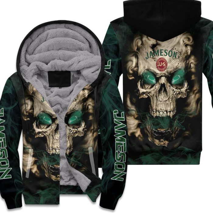 Jameson Irish Whiskey Skull Unisex Fleece Hoodie