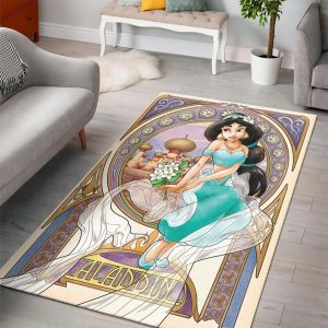 Jasmine Aladdin Disney Movies Living Room Cartoon Floor Carpet Rectangle Rug