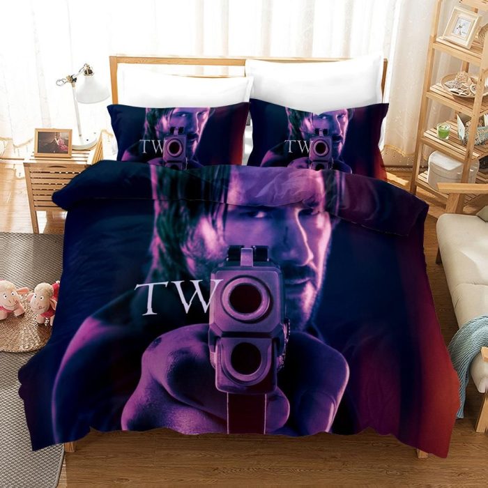 John Wick #2 Duvet Cover Pillowcase Bedding Set Home Bedroom Decor