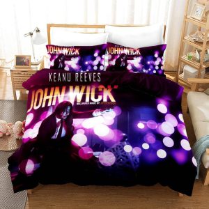 John Wick #3 Duvet Cover Pillowcase Bedding Set Home Bedroom Decor