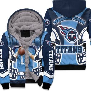 Josh Stewart #18 Tennessee Titans Afc South Division Champions Super Bowl 2021 Unisex Fleece Hoodie