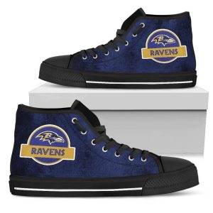 Jurassic Park Baltimore Ravens NFL Custom Canvas High Top Shoes