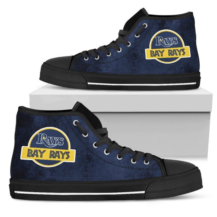 Jurassic Park Tampa Bay Rays MLB Custom Canvas High Top Shoes