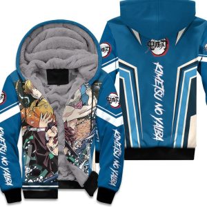 Kamado Tanjiro Agatsuma Zenitsu Hashibira Inosuke Kimetsu No Yaiba Unisex Fleece Hoodie